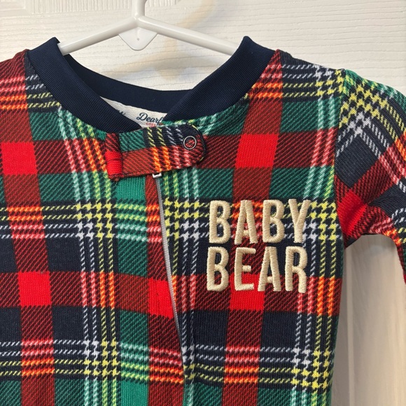 Dearfoams Plaid Baby Bear Sleeper 12 Months - Picture 2 of 4